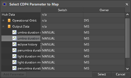 Scalar ParameterType output value selection