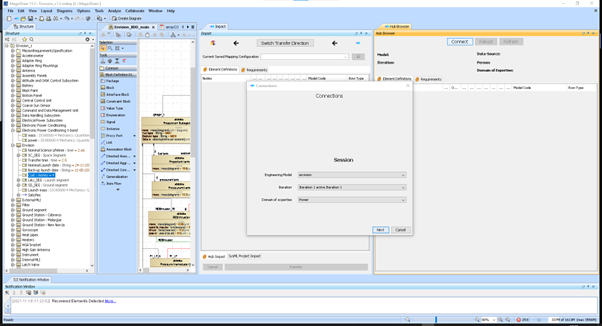 Connecting to a COMET® server and opening an Iteration.