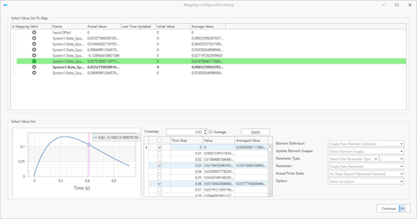 Mapping a set of Time step/Values with a specific interval and the average value for each selected Time step/Values.