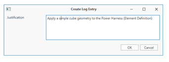 Figure 10 : Specification of log entry to associate to a transfer to Hub