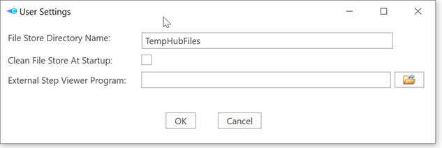 User settings dialog box for STEP-AP242 adapter